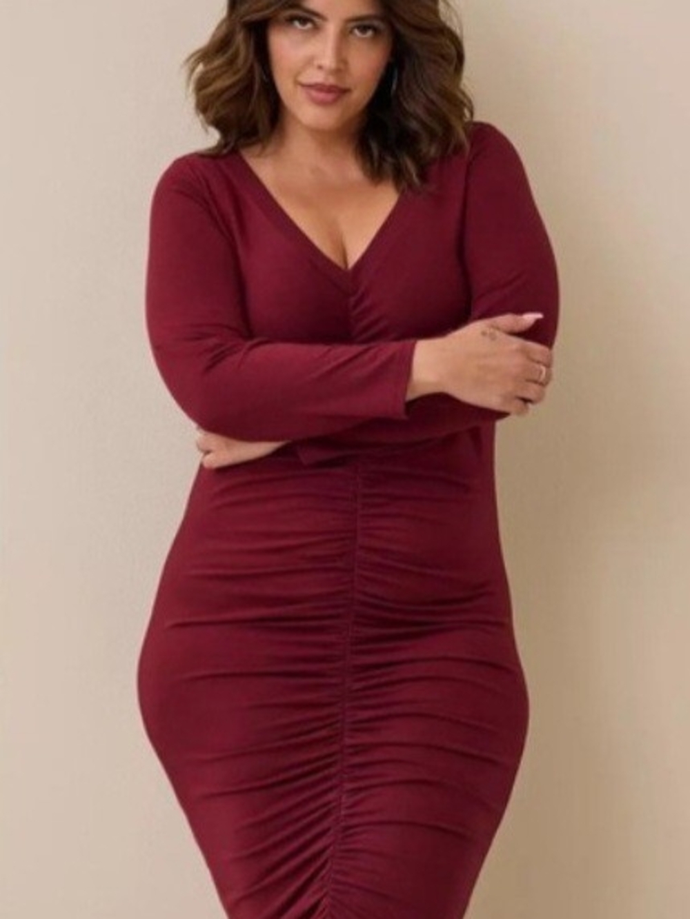 Torrid Zinfandel Burgundy Jersey Bodycon Dress